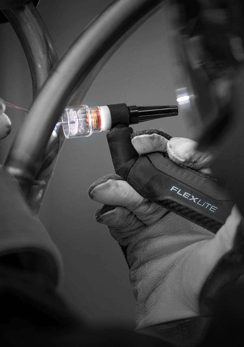 TX165G  Kemppi Flexlite TX K5 165G Air Cooled 160 Amp TIG Torch, with 70° Angle Neck - 7 Pin